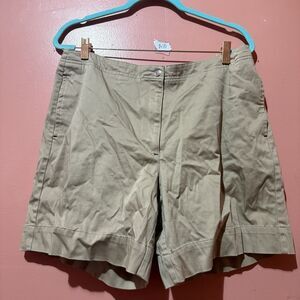 Liz Claiborne Womens Shorts 16P Petite Light Brown Lace Up Back Pockets